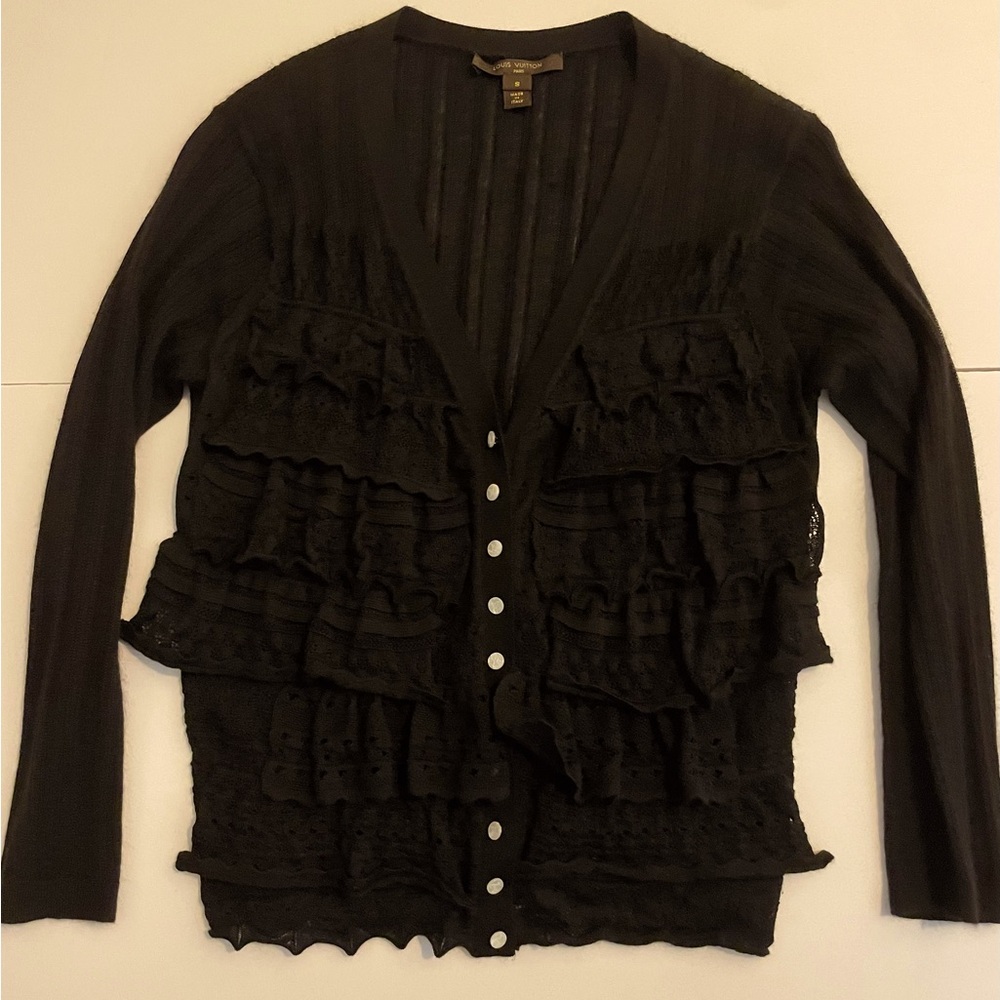 Women’s ruffled light weight cardigan